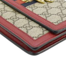 Load image into Gallery viewer, GUCCI Web Queen Margaret Mini GG Supreme Canvas Chain Wallet Beige 476079
