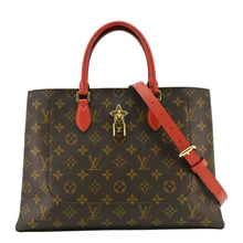 Load image into Gallery viewer, LOUIS VUITTON Flower Monogram Canvas Tote Shoulder Bag Cerise
