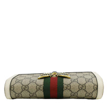 Load image into Gallery viewer, GUCCI Web Queen Margaret Mini GG Supreme Canvas Chain Wallet Beige 476079
