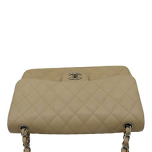 Load image into Gallery viewer, CHANEL Classic Jumbo Double Flap Quilted Caviar Leather Shoulder Bag Cream
