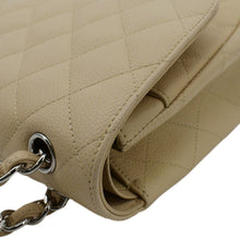 Load image into Gallery viewer, CHANEL Classic Jumbo Double Flap Quilted Caviar Leather Shoulder Bag Cream
