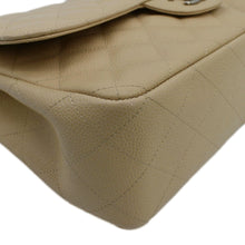 Load image into Gallery viewer, CHANEL Classic Jumbo Double Flap Quilted Caviar Leather Shoulder Bag Cream
