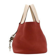 Load image into Gallery viewer, HERMES Picotin Lock 18 Taurillon Clemence Leather Hobo Bag Red
