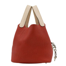 Load image into Gallery viewer, HERMES Picotin Lock 18 Taurillon Clemence Leather Hobo Bag Red
