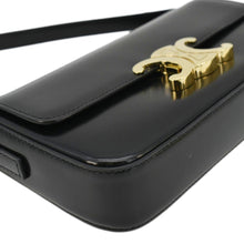 Load image into Gallery viewer, CELINE Triomphe Shiny Calfskin Leather Shoulder Bag Black
