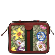 Load image into Gallery viewer, GUCCI Ophidia Flora Web Small Top Handle Bag front look\
