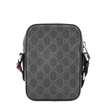 Load image into Gallery viewer, GUCCI GG Supreme Canvas Web Messenger Bag Black 598103
