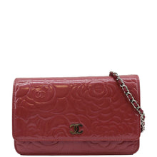 Load image into Gallery viewer, CHANEL Camellia Wallet  Crossbody Bag Pink front look
