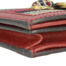 Load image into Gallery viewer, GUCCI Queen Margaret Bee GG Supreme Canvas Card Case Wallet Red 476072
