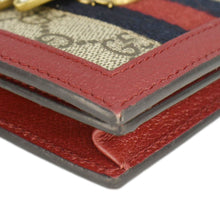 Load image into Gallery viewer, GUCCI Queen Margaret Bee GG Supreme Canvas Card Case Wallet Red 476072
