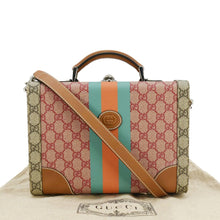 Load image into Gallery viewer, GUCCI Savoy GG Supreme Canvas Beauty Case Crossbody Bag Beige 722180
