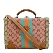 Load image into Gallery viewer, GUCCI Savoy GG Supreme Canvas Beauty Case Crossbody Bag Beige 722180
