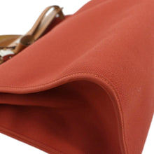 Load image into Gallery viewer, HERMES HerbagTote Shoulder Bag Canvas/Leather Red/brown with  lower left side coener
