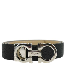 Load image into Gallery viewer, SALVATORE FERRAGAMO Gancini Leather Belt Black Size 33
