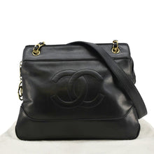 Load image into Gallery viewer, CHANEL Vintage CC Lambskin Leather Chain Shopping Tote Bag Bag Black
