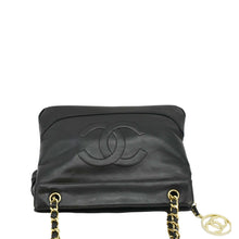 Load image into Gallery viewer, CHANEL Vintage CC Lambskin Leather Chain Shopping Tote Bag Bag Black
