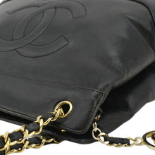 Load image into Gallery viewer, CHANEL Vintage CC Lambskin Leather Chain Shopping Tote Bag Bag Black
