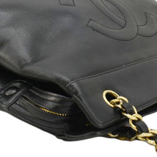 Load image into Gallery viewer, CHANEL Vintage CC Lambskin Leather Chain Shopping Tote Bag Bag Black
