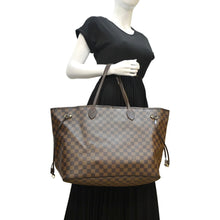 Load image into Gallery viewer, LOUIS VUITTON Neverfull GM Damier Ebene Tote Shoulder Bag Brown
