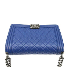 Load image into Gallery viewer, CHANEL Boy Flap Calf Leather Crossbody Bag Blue
