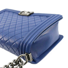 Load image into Gallery viewer, CHANEL Boy Flap Calf Leather Crossbody Bag Blue
