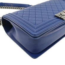 Load image into Gallery viewer, CHANEL Boy Flap Calf Leather Crossbody Bag Blue
