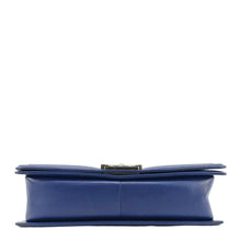 Load image into Gallery viewer, CHANEL Boy Flap Calf Leather Crossbody Bag Blue
