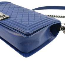 Load image into Gallery viewer, CHANEL Boy Flap Calf Leather Crossbody Bag Blue
