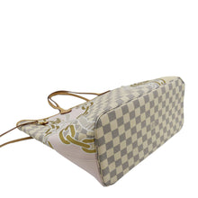 Load image into Gallery viewer, LOUIS VUITTON Neverfull Nautical MM Damier Azur Tote Shoulder Bag White
