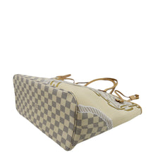 Load image into Gallery viewer, LOUIS VUITTON Neverfull Nautical MM Damier Azur Tote Shoulder Bag White
