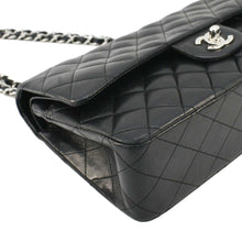 Load image into Gallery viewer, CHANEL Medium Double Flap Lambskin Leather Shoulder Bag Black
