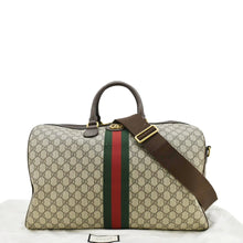 Load image into Gallery viewer, GUCCI Ophidia Carry-on Medium GG Supreme Canvas Duffle Bag Beige 547953
