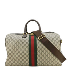 Load image into Gallery viewer, GUCCI Ophidia Carry-on Medium GG Supreme Canvas Duffle Bag Beige 547953
