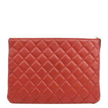 Load image into Gallery viewer, CHANEL Classic O-Case Leather Zip Pouch Red
