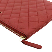 Load image into Gallery viewer, CHANEL Classic O-Case Leather Zip Pouch Red
