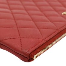 Load image into Gallery viewer, CHANEL Classic O-Case Leather Zip Pouch Red
