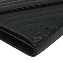 Load image into Gallery viewer, YVES SAINT LAURENT Cassandre Leather Wallet On Chain Crossbody Bag Black
