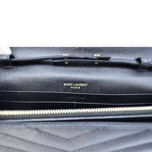 Load image into Gallery viewer, YVES SAINT LAURENT Cassandre Leather Wallet On Chain Crossbody Bag Black
