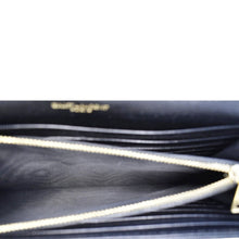 Load image into Gallery viewer, YVES SAINT LAURENT Cassandre Leather Wallet On Chain Crossbody Bag Black
