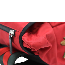 Load image into Gallery viewer, GUCCI Techno Embroidered Canvas Web Backpack Bag Red  450982
