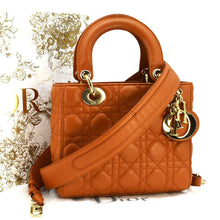 Load image into Gallery viewer, CHRISTIAN DIOR My ABCDior Small Cannage Leather Shoulder Bag Orange
