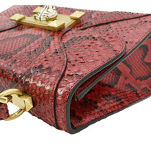 Load image into Gallery viewer, GUCCI Python Osiride  Small Leather Top Handle Shoulder Bag Red 497996
