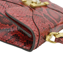 Load image into Gallery viewer, GUCCI Python Osiride  Small Leather Top Handle Shoulder Bag Red 497996
