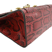 Load image into Gallery viewer, GUCCI Python Osiride  Small Leather Top Handle Shoulder Bag Red 497996
