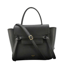 Load image into Gallery viewer, CELINE Nano Belt Grained Calfskin Leather Shoulder Bag Black
