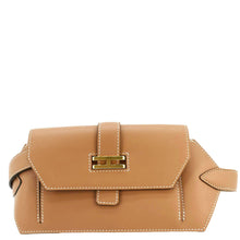 Load image into Gallery viewer, HERMES Elan Leather Pocket Belt Bag Brown
