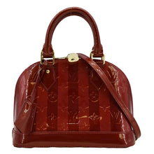 Load image into Gallery viewer, LOUIS VUITTON Rayures Alma BB Vernis Leather Satchel Crossbody Bag Pomme D&#39;Amour
