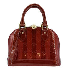 Load image into Gallery viewer, LOUIS VUITTON Rayures Alma BB Vernis Leather Satchel Crossbody Bag Pomme D&#39;Amour
