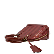 Load image into Gallery viewer, LOUIS VUITTON Rayures Alma BB Vernis Leather Satchel Crossbody Bag Pomme D&#39;Amour
