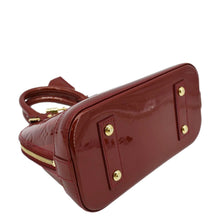 Load image into Gallery viewer, LOUIS VUITTON Rayures Alma BB Vernis Leather Satchel Crossbody Bag Pomme D&#39;Amour
